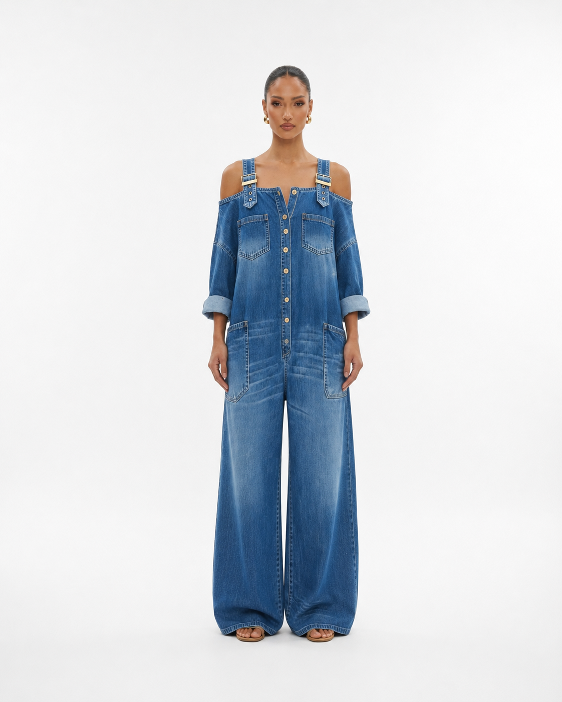 Mono vaquero fluido – azul