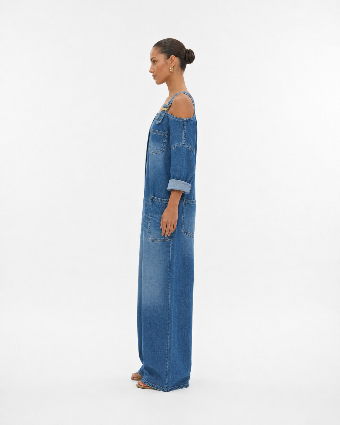 Mono vaquero fluido – azul
