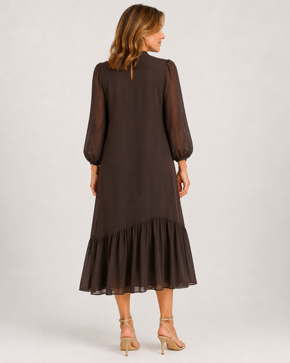 Vestido marrón chocolate