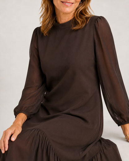 Vestido marrón chocolate