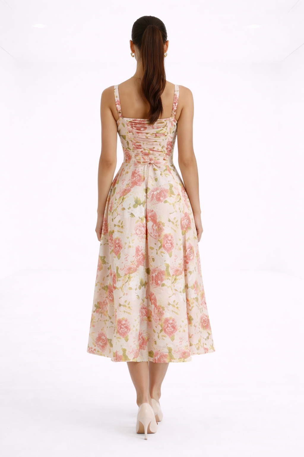 Vestido midi estampado – floral
