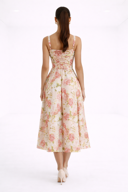 Vestido midi estampado – floral