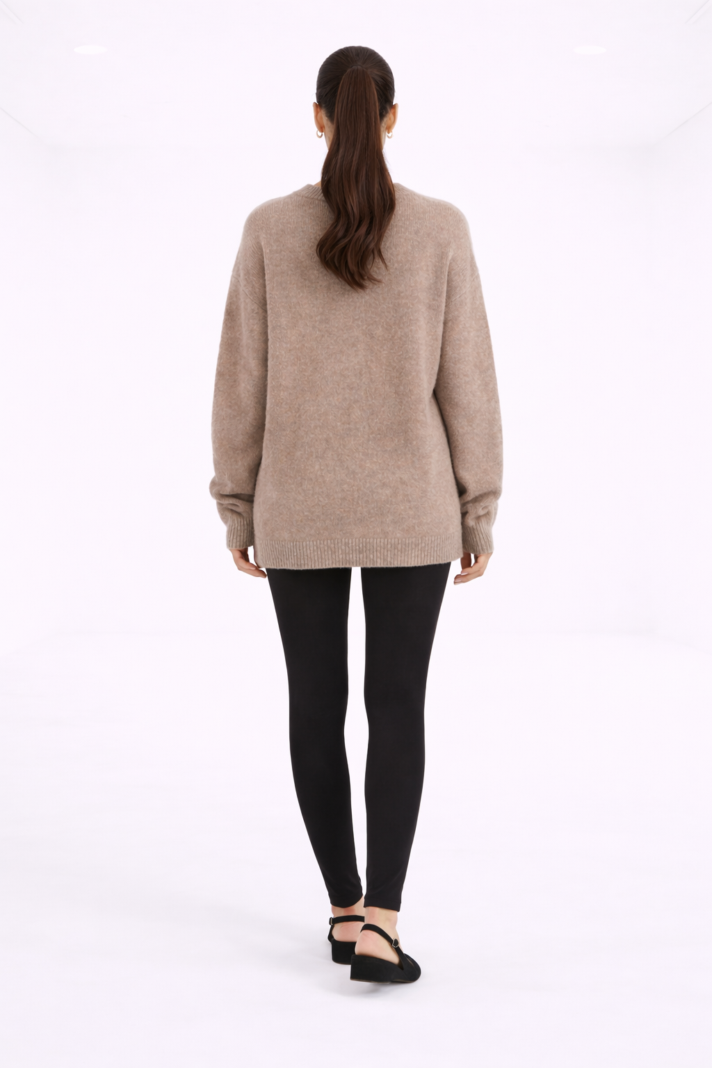 Jersey básico de punto – beige