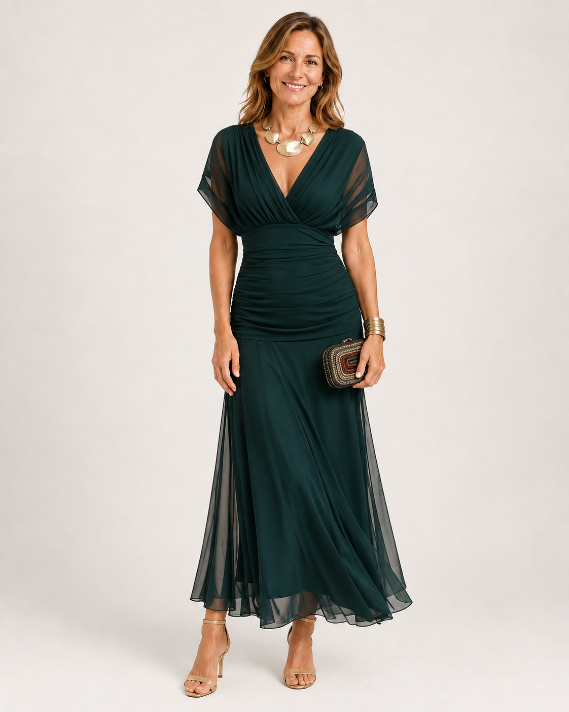 Vestido Maxi de Hombros Descubiertos