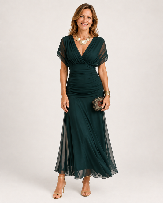Vestido Maxi de Hombros Descubiertos