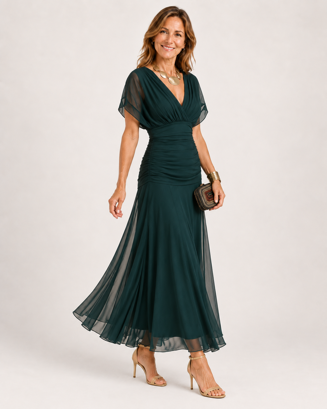 Vestido Maxi de Hombros Descubiertos