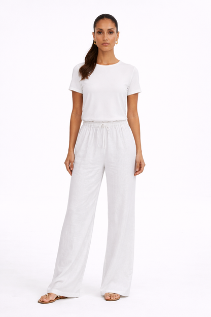 Pantalón Lino - Beige